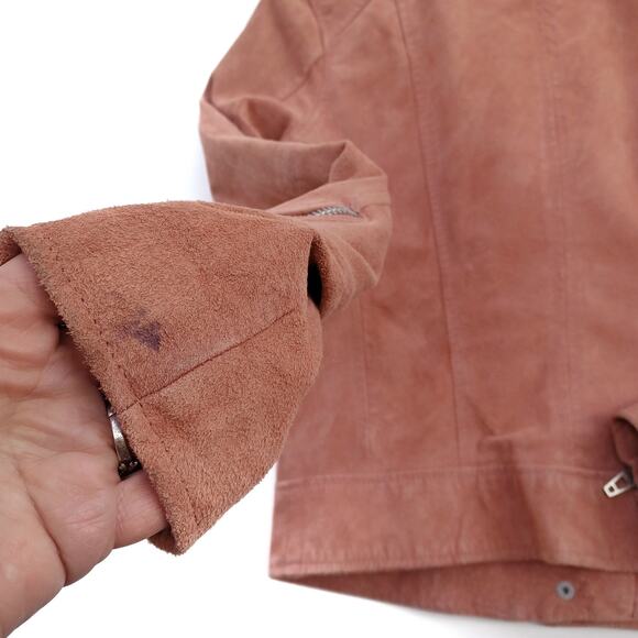 BlankNYC Dusty Rose Suede Moto Jacket  | Boho Luxe | Y2K Coquette Street Style - Picture 14 of 16